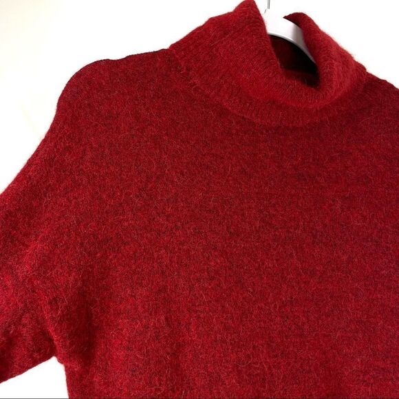 PART two copenhagen red angora blend turtleneck sweater - Picture 6 of 12